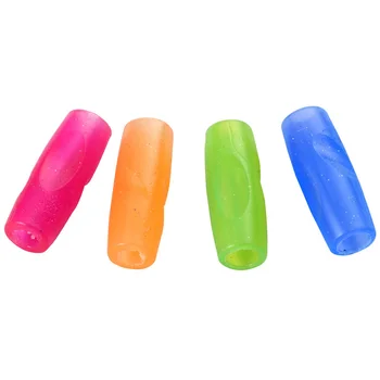 

4pcs Soft Silicone Handwriting Tool Student Cylinder Shape Pen Grip Corrector Children Pencil Training Appliance