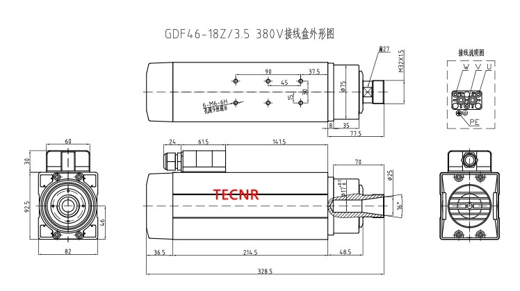 3.5KW 方形外形图_副本