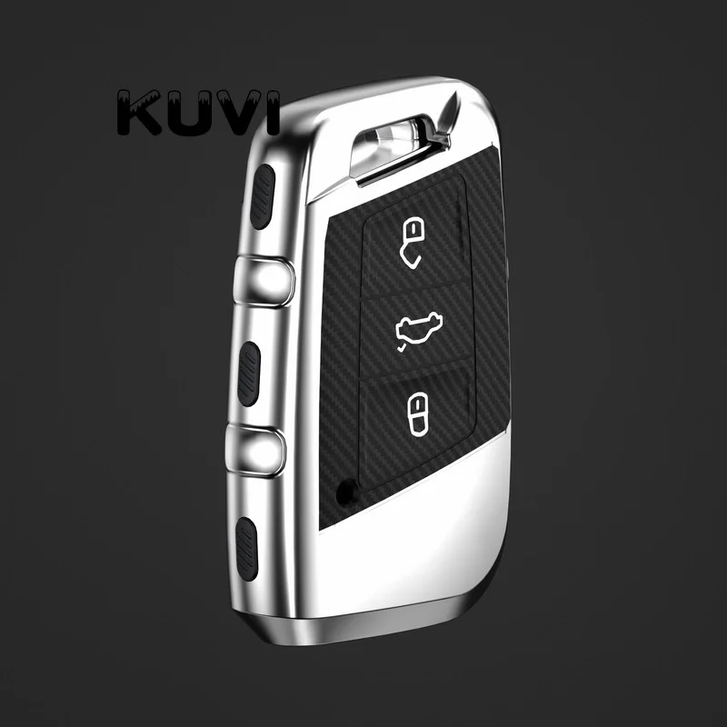 ТПУ+ углеродное волокно защита зерна дистанционного ключа чехол для Skoda Superb A7 фолькваген Passat B8 VW Golf Gte стайлинга автомобилей