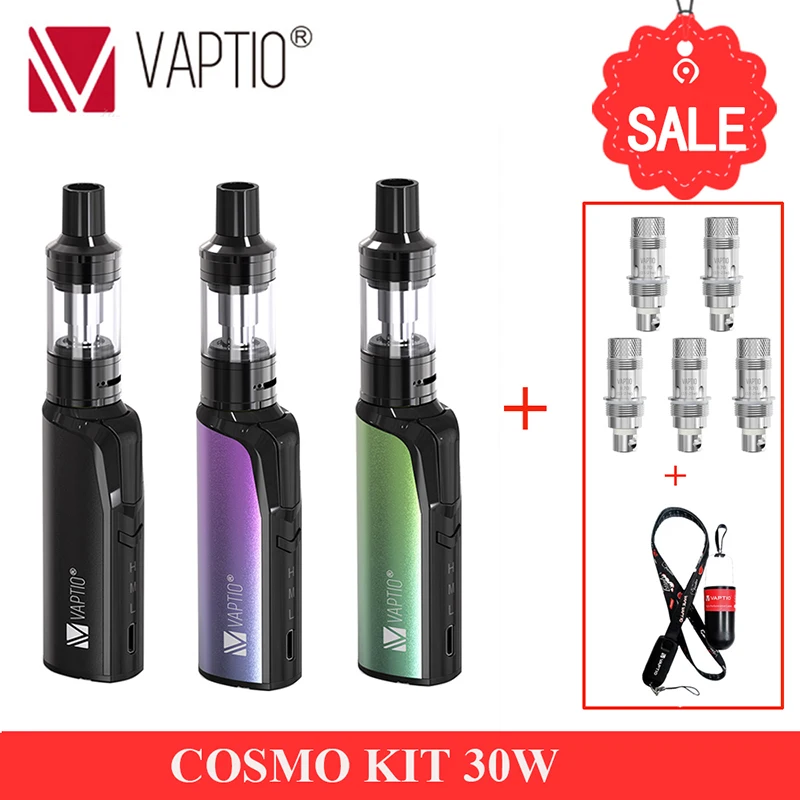 

[SALE] Gifts Vaptio COSMO Vape Kit With 1500mAh Built-in Battery&2ml Atomizer Hookah Electronic Cigarette Vaporizer 30W Vape Mod