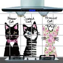 Напрямую от производителя новых стильных масляных наклеек AY4017 котенок кухонный фон наклейки на стену экологически чистые стические