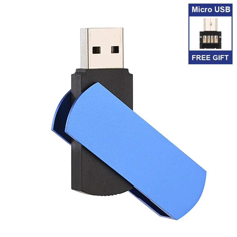 

Free Micro USB adapter Pendrive Swivel Waterproof Usb Flash Drive U Flash Disk 128MB 4GB 8GB 16GB 32GB 64GB 128GB Memory Stick