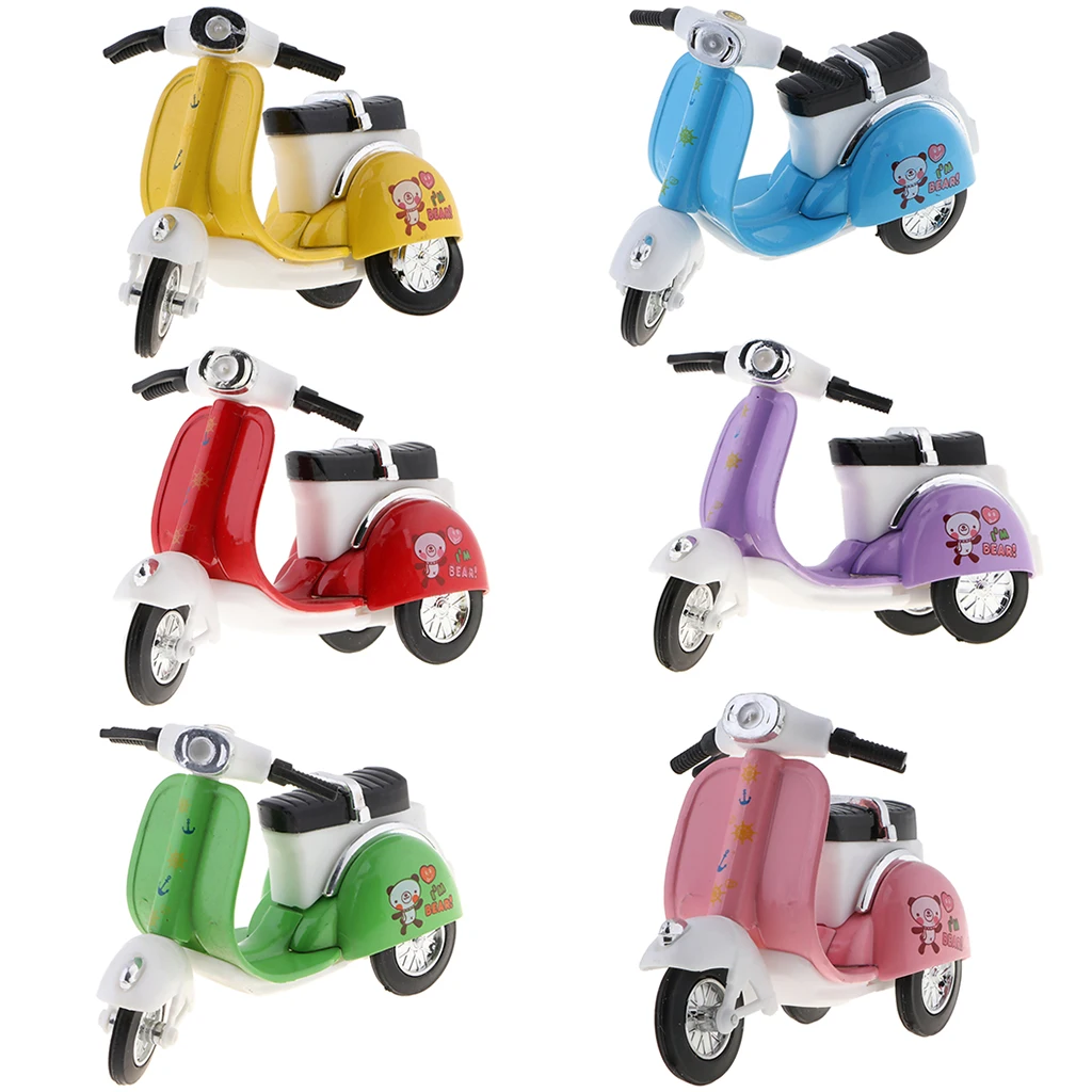 1:18 Scale Mini Alloy Friction Powered Pull Back Motorcycle Diecast Vehicles Motorbike Car Kids Children Toy Gifts