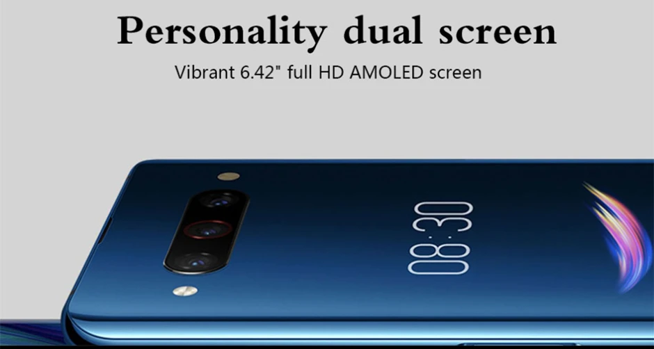 Мобильный телефон Nubia Z20 с двойным экраном 6,4"+ 5,1", Восьмиядерный процессор Snapdragon 855 plus, 4000 мА/ч, три сзади, 48мп