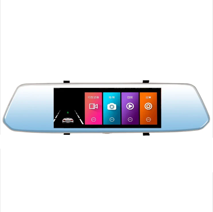 

7 Inch Hd 1080P Car Dvr Press Screen Mirror Camera Dual Lens Recorder Parking Rear View Driving Recorder