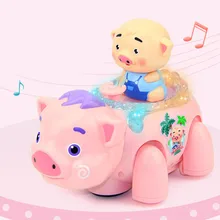 Горячая Распродажа, детская игрушка, Электрический ходячий поросенок, музыкальный светильник, мультяшный поросенок, игрушки для детей