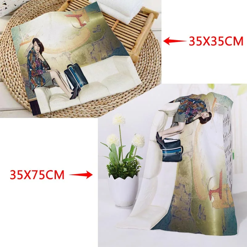 35x35 см, 35x75 см на заказ KPOP Super Junior Kim HeeChul печатные квадратные полотенца микрофибра Абсорбирующая сушка банные полотенца мочалка - Цвет: 3