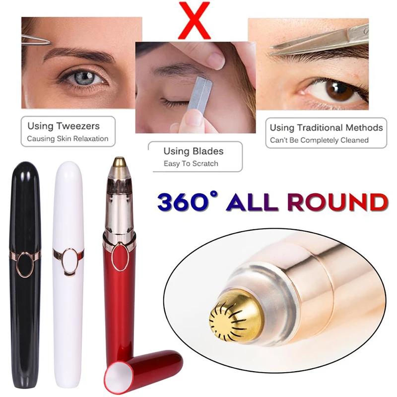 Electric Face Brows Hair Remover Epilator Mini Eyebrow Shaver Instant Painless Portable Epilator Dropshipping DFDF 4