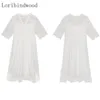2022 New Fashion Bohemia Lace Dress Women's Summer Sundress Short sleeve Vestidos Female Hollow Cotton Dresses ► Photo 2/6