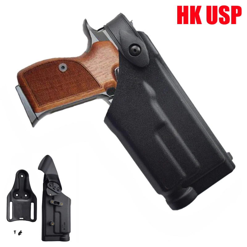 Hunting Tactical Gun Accessories Right Hand Airsoft Combat Pistol For HK USP With Flashlight Gun Holster tactical bb 155rd rounds plastic magazine box gun pistol airsoft paintball combat wargame hunting shooting accessories