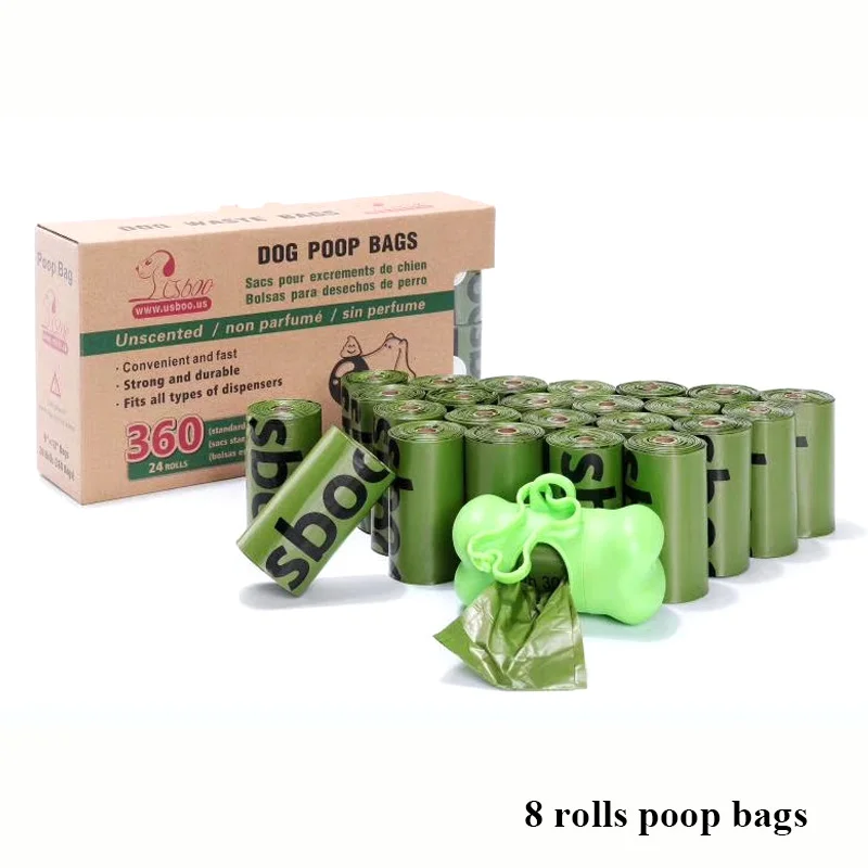 15 штук в рулоне биоразлагаемые пакеты для уборки за собакой экологически чистые одноразовые мешки для отходов собак использовать для упаковки собачьи экскременты - Цвет: 8 rolls