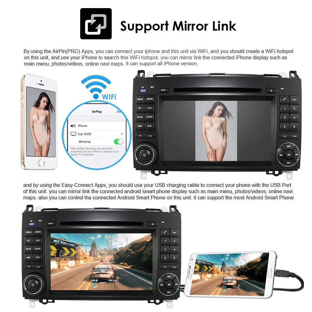 Sale Android 9.0 2 DIN Car DVD Multimedia Radio Stereo GPS For Mercedes Benz B200 A B Class W169 W245 Viano Vito W639 Sprinter W906 5
