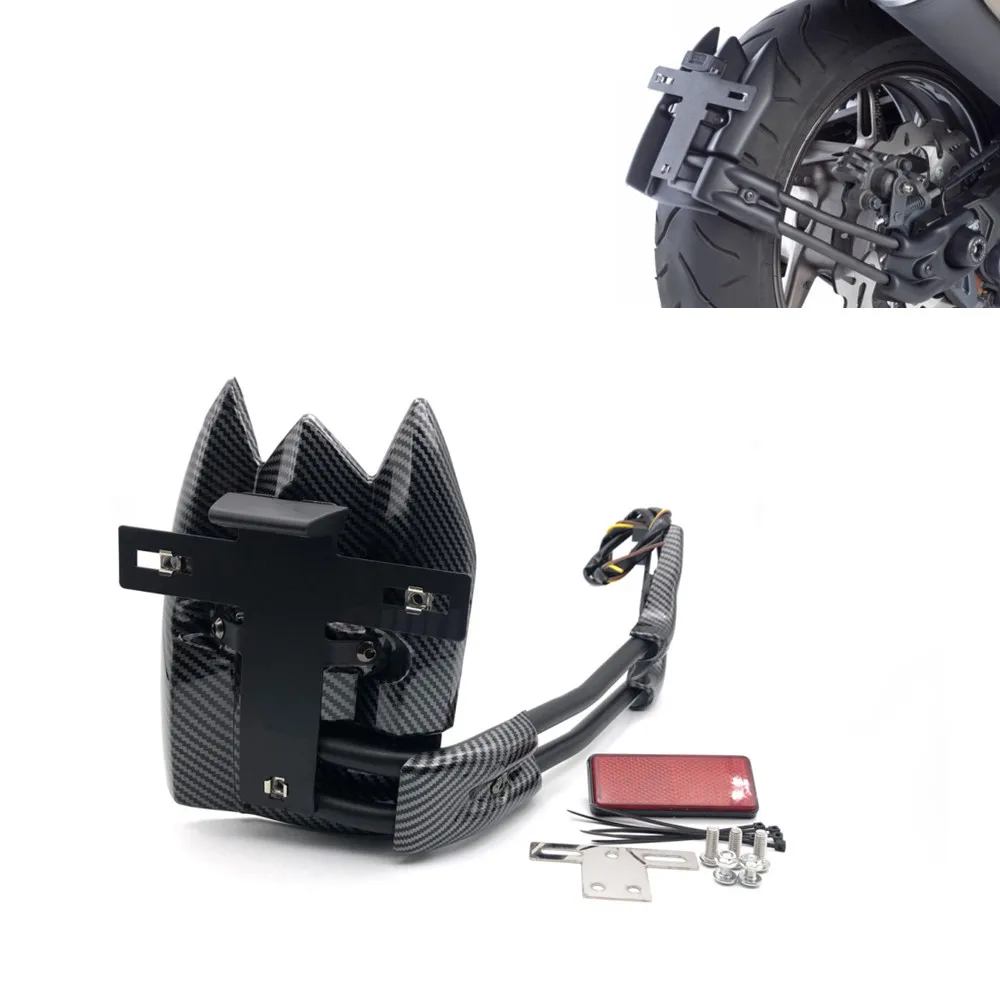 Motorcycle Rear Mudguard Fender Eliminator Plate Led Light License