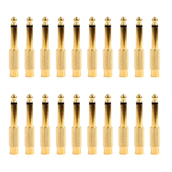

Artudatech 20PCS Gold Plated RCA Female to 6.35mm 1/4" Mono Male Audio Adapter Jack Connector
