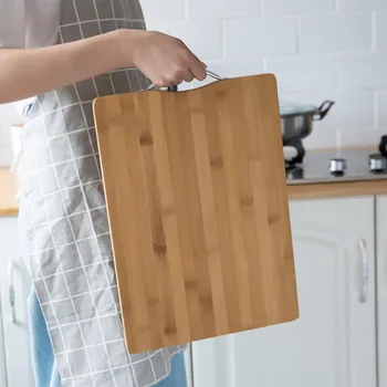 

Wooden Chopping Blocks Tool Bamboo Rectangle Hangable Cutting Board Durable Non-slip Kitchen Accessories Chopping Board 1pcs 4 o