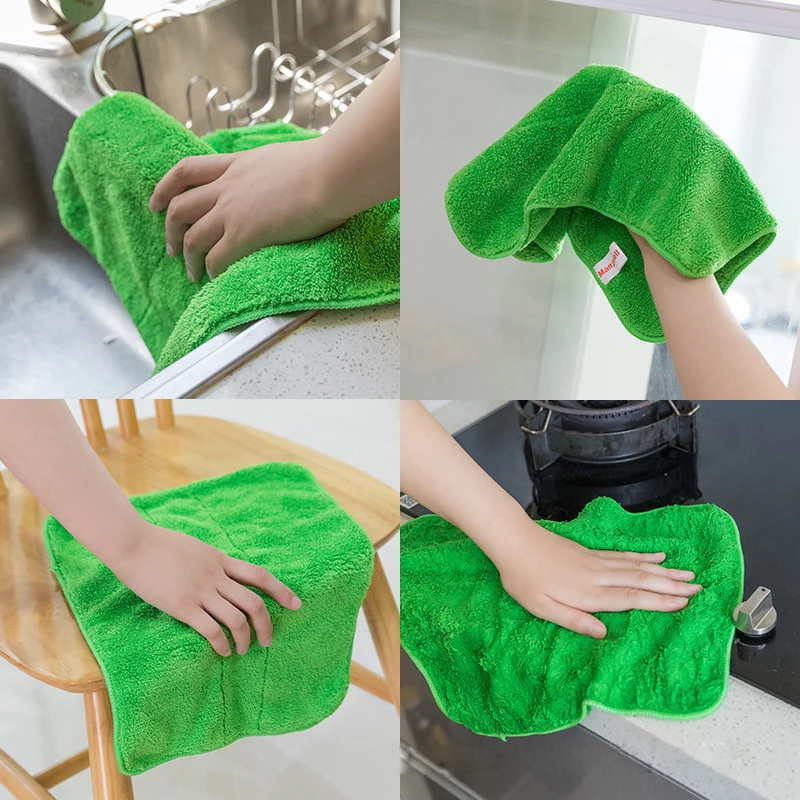 Kitchen Towel Microfiber Cloth Reusable Hand Towels Magic Cleaning Cloths  Dishwashing Wipe Rag for Car Bathroom Kitchen Supplies