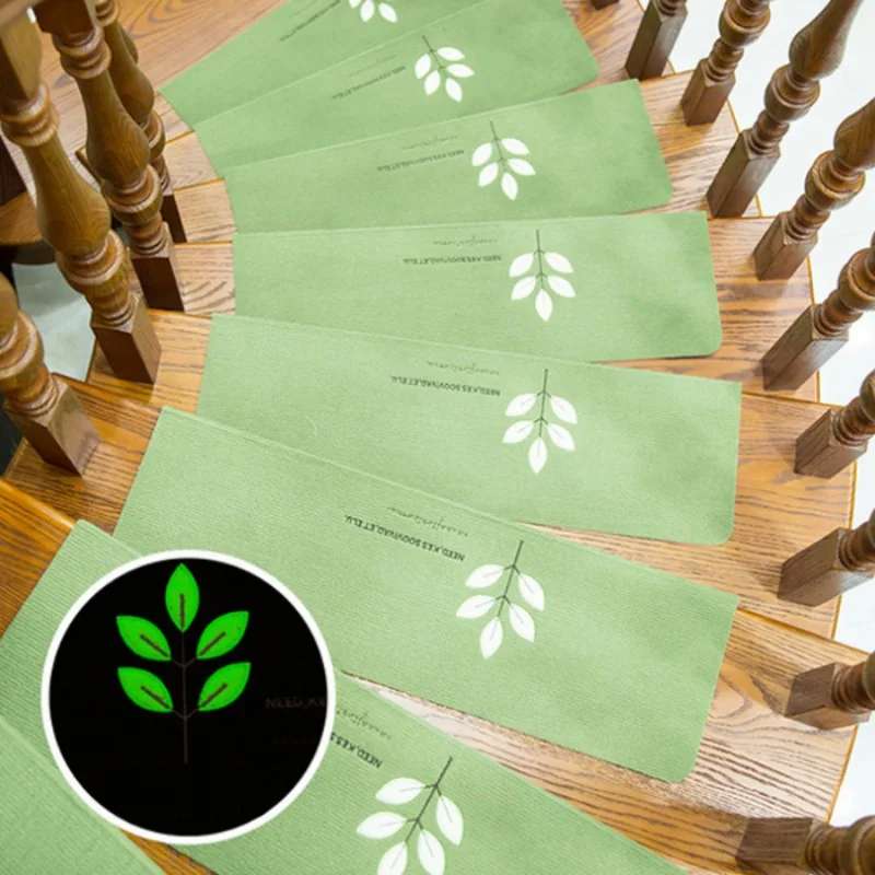 

Dark Glowing Home Stairs Non-slip Mats Doormat Footprint Pattern Carpet Floor Night light Mat