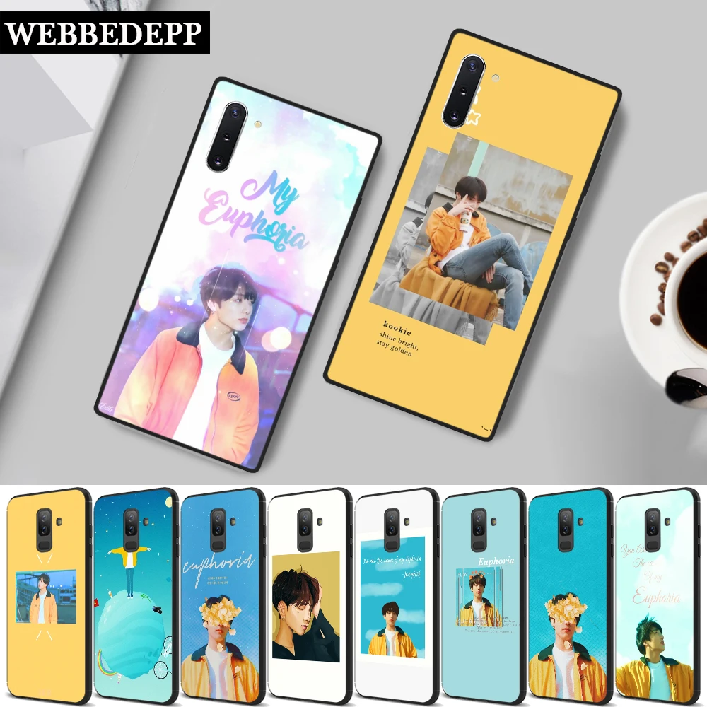 34W Euphoria Jungkook KPOP MAN силиконовый чехол для Samsung J4 Core 2018 Plus J6 Prime J7 Duo J8 Note 8 9 10 | Мобильные