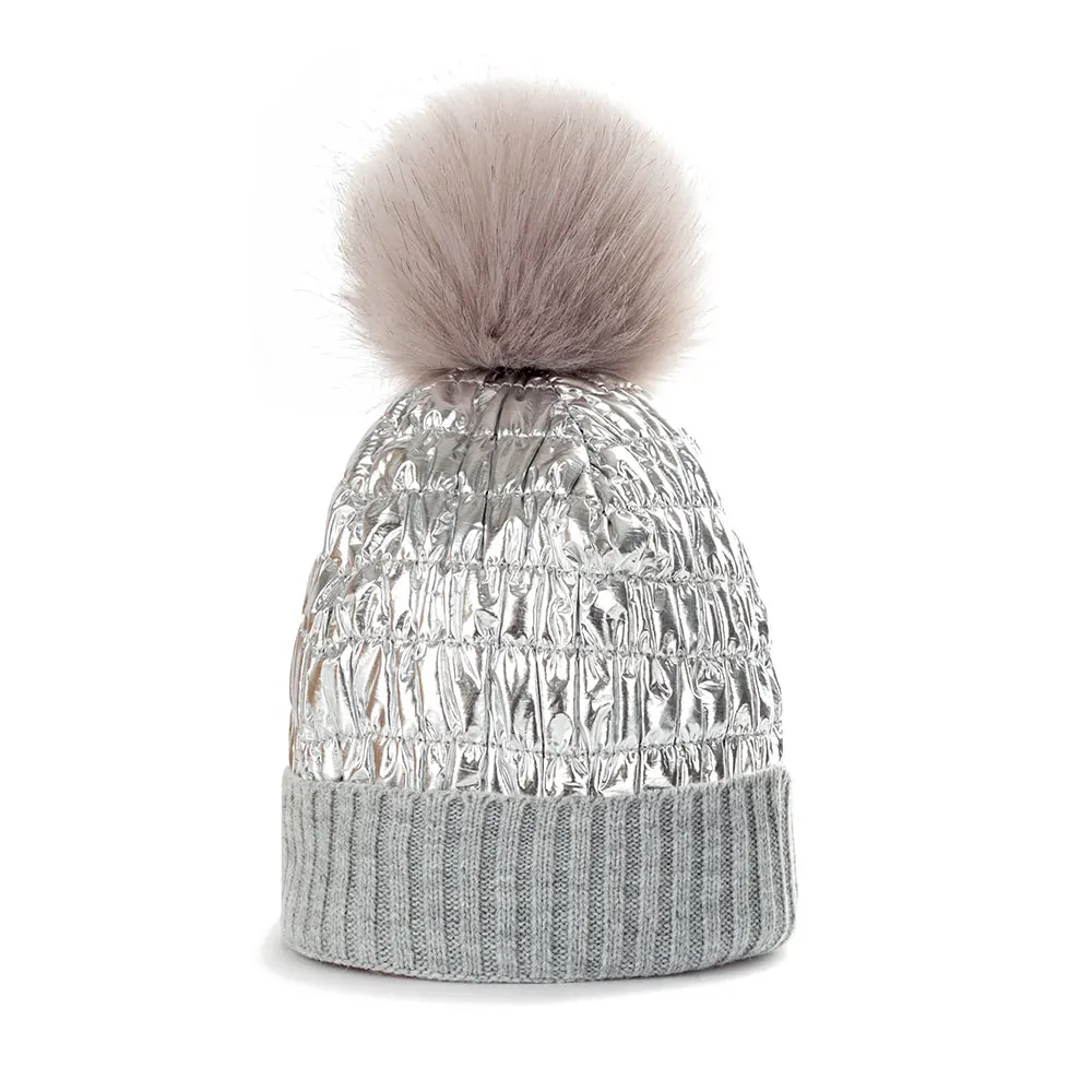 Зимние женские шапки с помпонами, вязанная теплая шапка Skullies Beanies, женская модная дизайнерская ветрозащитная шапка