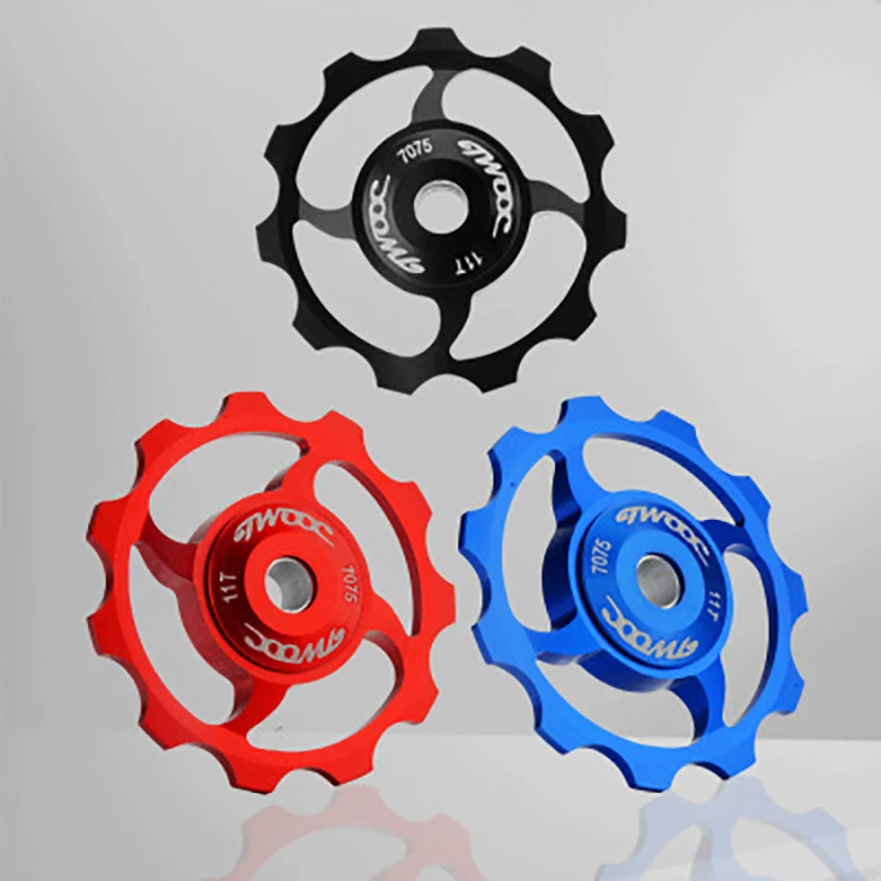 

Mountain bike back 11/13Tceramic back Guide wheel CNC aluminum alloy Compatible with 4/5/6mm outside diameter mounting shaft