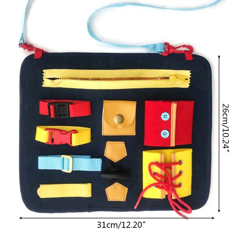 

Learn to Dress Bag Colorful Basic Life Skills Toys Early Learning Kits Kid Gi
