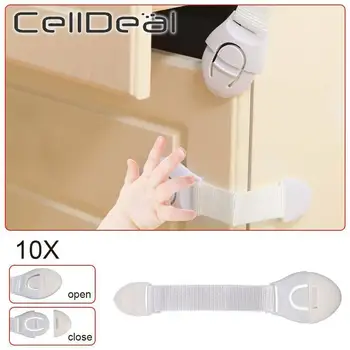 

CellDeal 10Pcs/Lot Child Lock Protection of Children Locking Doors for Children's Safety Kids Safety Plastic Protection Safety