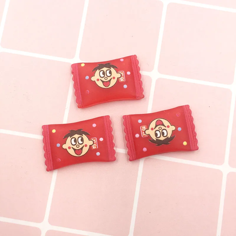 10 шт смешанные смолы каваи мультфильм сладкие конфеты кабошон с плоской задней поверхностью Скрапбукинг для DIY волос Лук центр мини игра еда для кукол