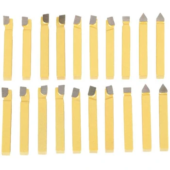 

20Pcs 3/8 Inch Lathe Tool Bits Lathe Cutting Tool Hand Face Grooving Tool Welding Milling Cutting Turning Tool Set for Metal Lat