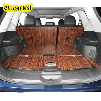 

Car Accessories Trunk Mats Cargo Liner Set Synthetic Wood Tray Wooden Pad Boot Mat Carpets For Nissan X-Trail Rogue 2013-2019