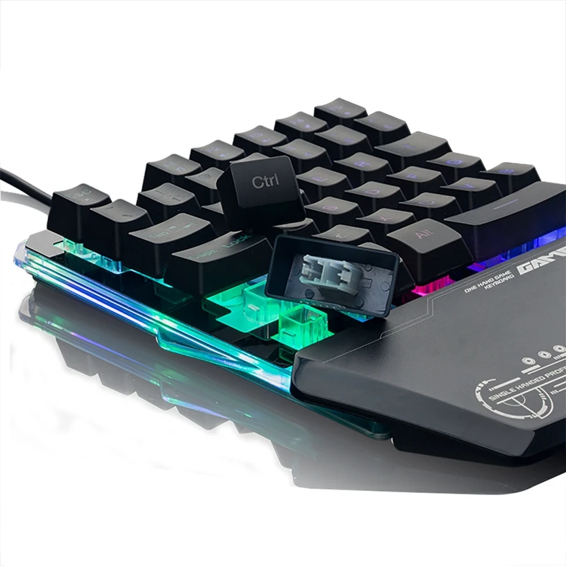  Gaming Keyboard Mechanical One-Handed Keyboard for Mobile Game Left Hand Keyboard