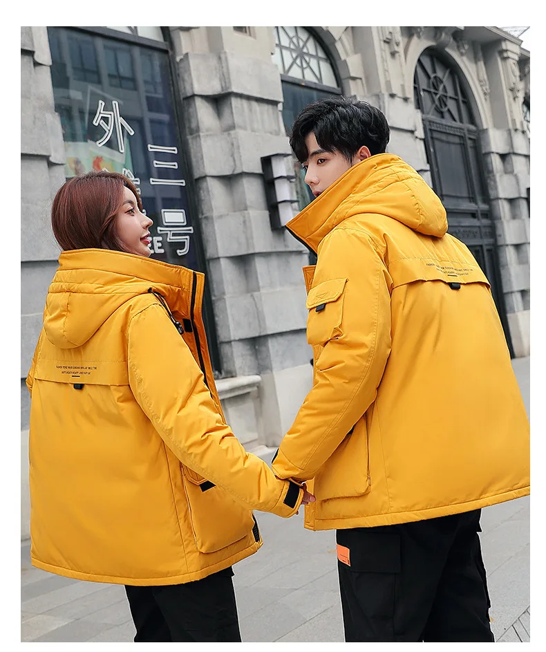 Korean-style Fashion Lovers down Jacket New Style White Duck down Thick Youth Men And Women down Jacket Short Coat Fashion