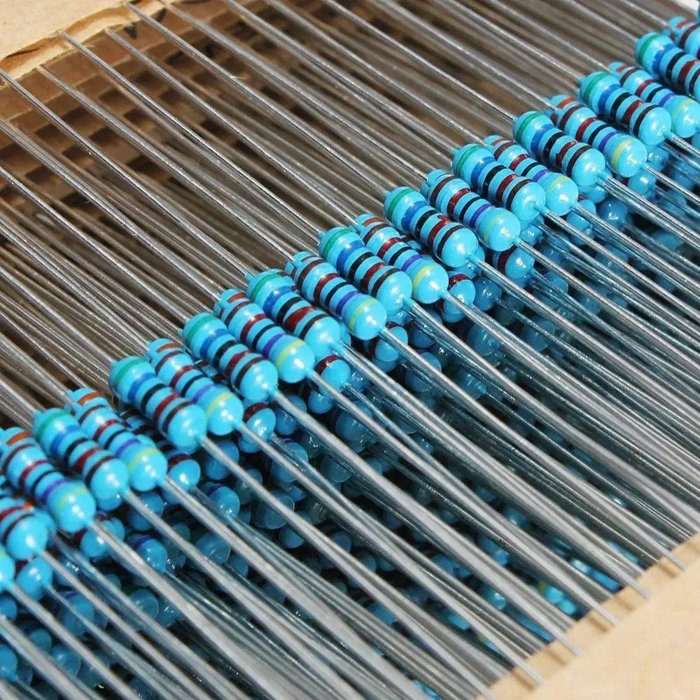 600pcs 10-1M Ohm 1/4W Resistance 1% 30 Kinds Each Value Metal Film Resistor Assortment Kit resistors Each 20 pcs