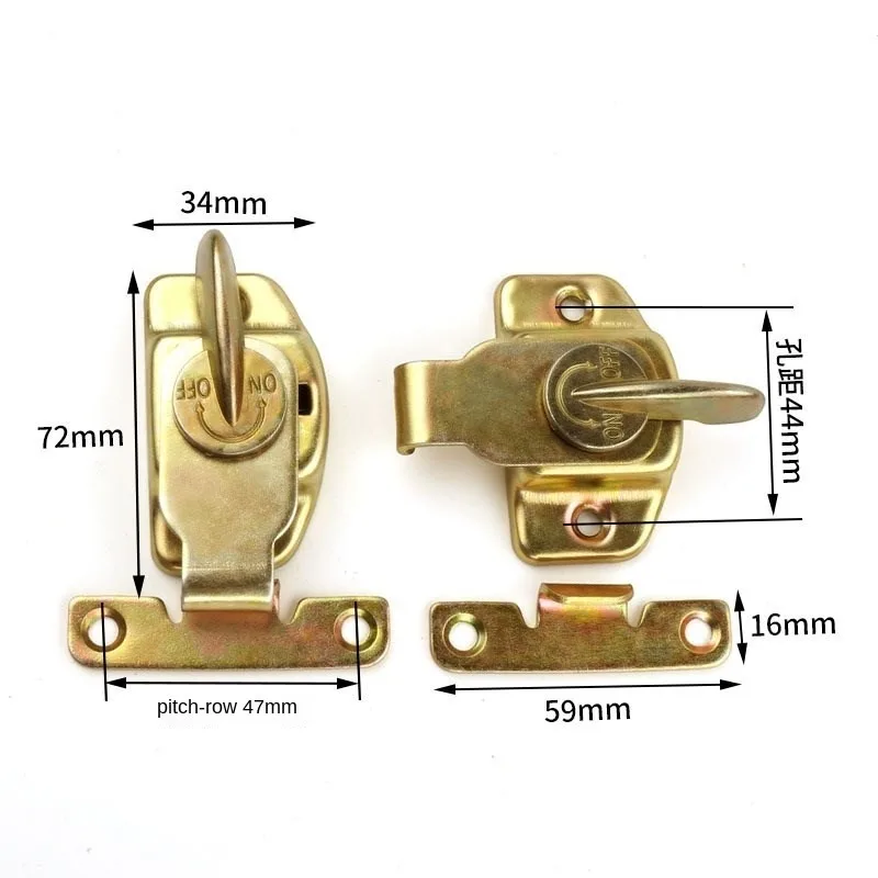 

2Pc Connection lock Anti-theft door lock Sliding window lock hasp Dining table Abalone hasp Furniture Hardware Fastener fastener