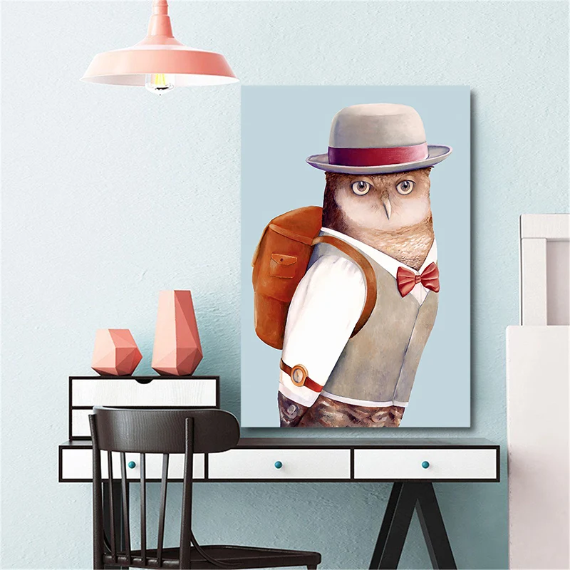 60x80cm Nordic Wall Art Prints Animals Dog Cat Fox Hedgehog Pet Posters Canvas Painting By Numbers for Living/Study Room Decor 60x80cm Nordic Wall Art Prints Animals Dog Cat Fox Hedgehog Pet Posters Canvas Painting By Numbers for Living/Study Room Decor