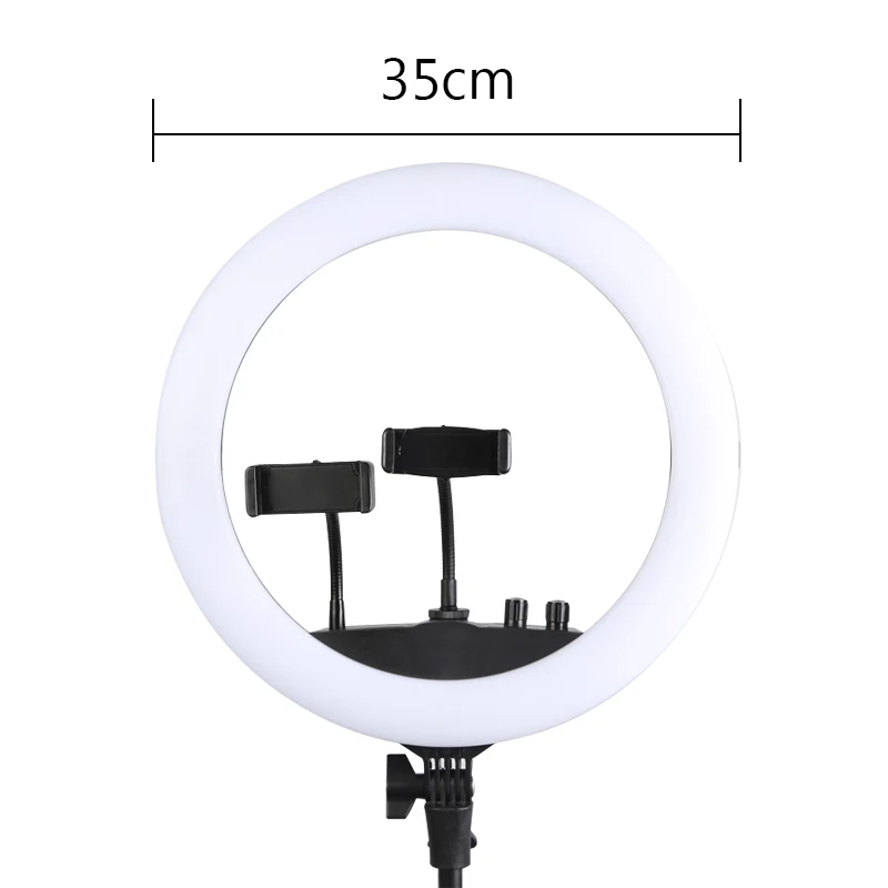 14 дюймов фото студия светодиодный селфи кольцо светильник 225 шт. 3200-5600k фотографии, кольцевая лампа приглушенного со штативом для макияжа в прямом эфире