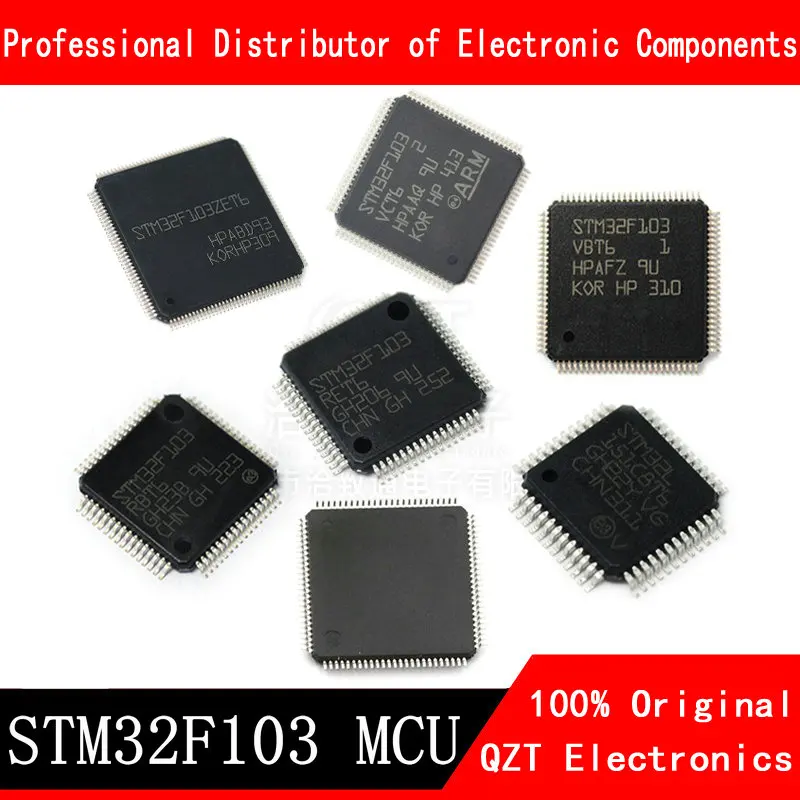 5pcs STM32F103VBT6 STM32F103VCT6 STM32F103VET6 STM32F103VGT6 STM32F103ZCT6 STM32F103ZET6 STM32F103CBT6 STM32F103C8T6 ARM MCU 1pcs 100% new stm32f103vgt6 stm32f103vft6 stm32f103vet7 stm32f103vet6 stm32f103vdt7 lqfp 100