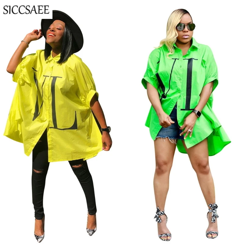 

Letter Printed Maxi Shirt Dress Loose Oversized Streetwear Mini Hip Hop Ropa Mujer Asymmetrical Dresses Robe Femme Cropped 2019