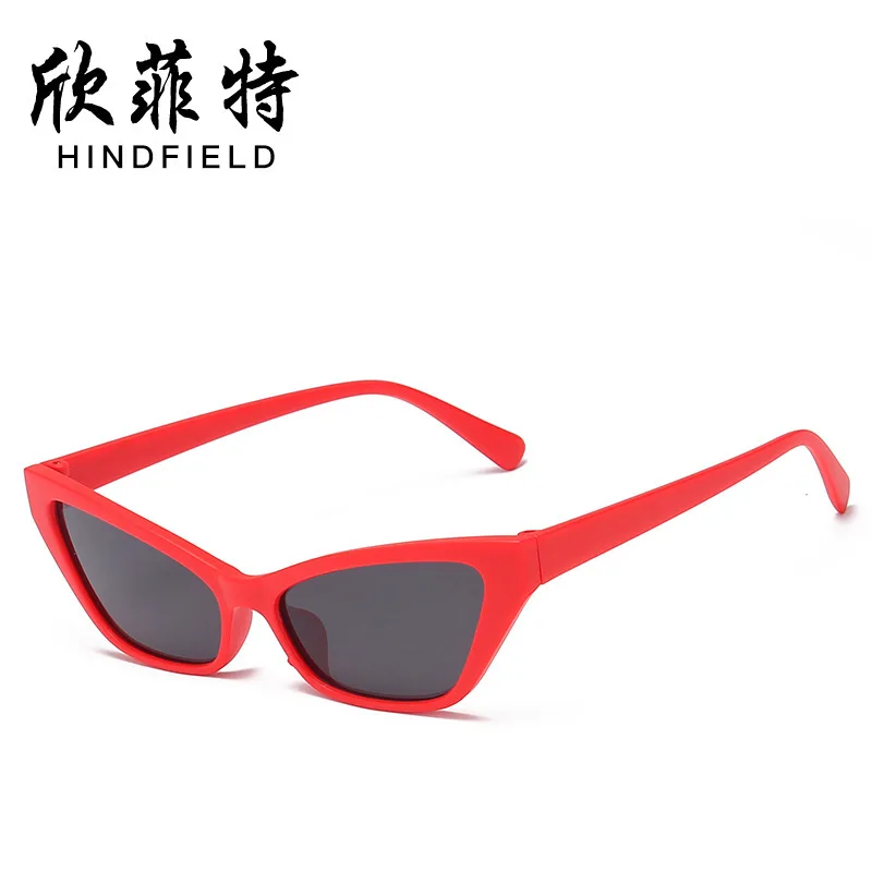 

Cat Eye Sunglasses Women 2020New Fashion Triangle Small Size Frame Eyewear Reb Blue Green Lens Sun Glasses