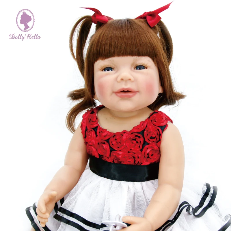 55 см полностью силиконовая голова конечности реалистичные Reborn Baby лучшая