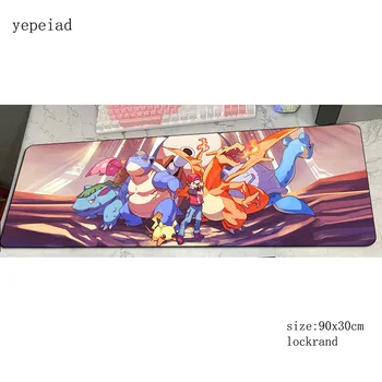 

Pokemon mouse pad gamer Kawaii mousepad 90x30cm rubber desk mat Natural Rubber gaming accessories game keyboard mats oversized