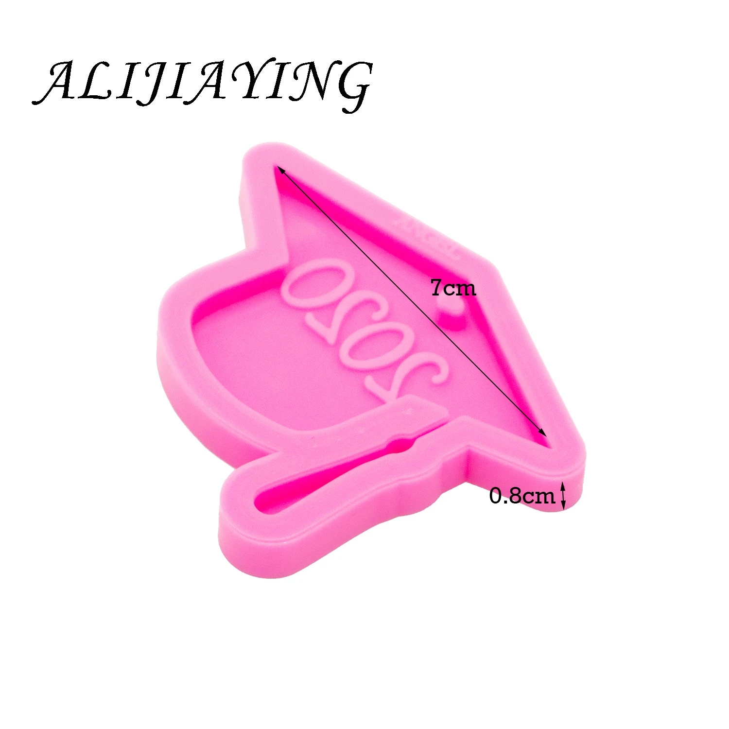Glossy Hat Molds Silicone Keychain Mold For Resin Epoxy Craft DIY Graduation Jewelry Pendant DY0290 Silicone Mold