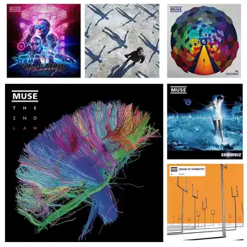 

D163 Muse Albums Cover The 2nd Silk Decor D-685 Art Silk Poster Canvas Decoration Print Pictures custom 24x24 27x27