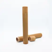 Недавно Эко-дружественных бамбука трубки Зубная щётка с Портативный дорожная сумка для хранения Чехол комплект CTN88