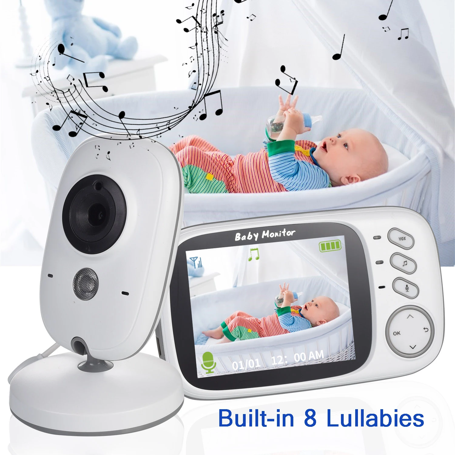 Batería compatible monitor de bebés Baby 250 f7c035cb f7c035qh 2,4v sueño vigilancia NiMH 