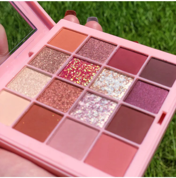16 Color Nude Shining Eyeshadow Palette Waterproof Smoky Eye Shadow Pallete Shimmer Matte Glitter Powder Cosmetic Makeup Palette