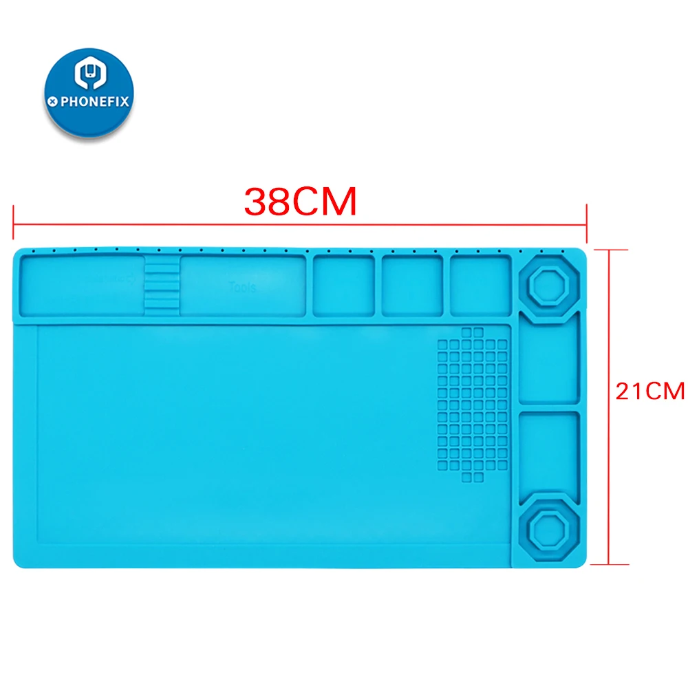 

Silicone Mat Soldering Mat Insulation Pad Heat Insulation Silicone Pad Desk Working Mat for Mobile Repair Soldering Mat