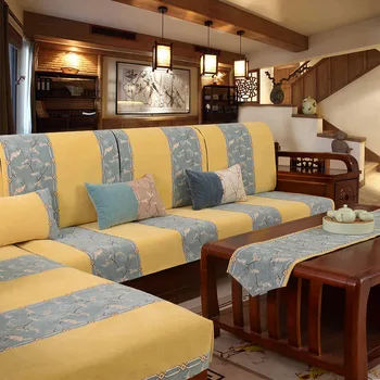 

Cotton Sofa Cover Embroidery Solid Color Thick Slipcover Sofa Covers for Living Room Pets Chair Cover Cushion Cover Sofa Towel