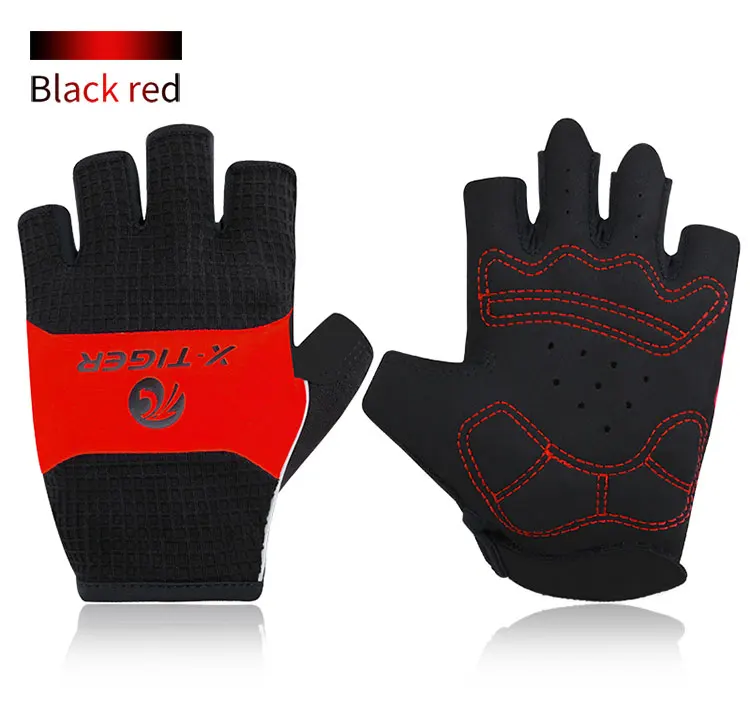 X-Tiger Anti-Slip Half Finger Cycling Gloves High Elastic Breathable MTB Bike Gloves Summer Bicycle Gym Fitness Sports Gloves