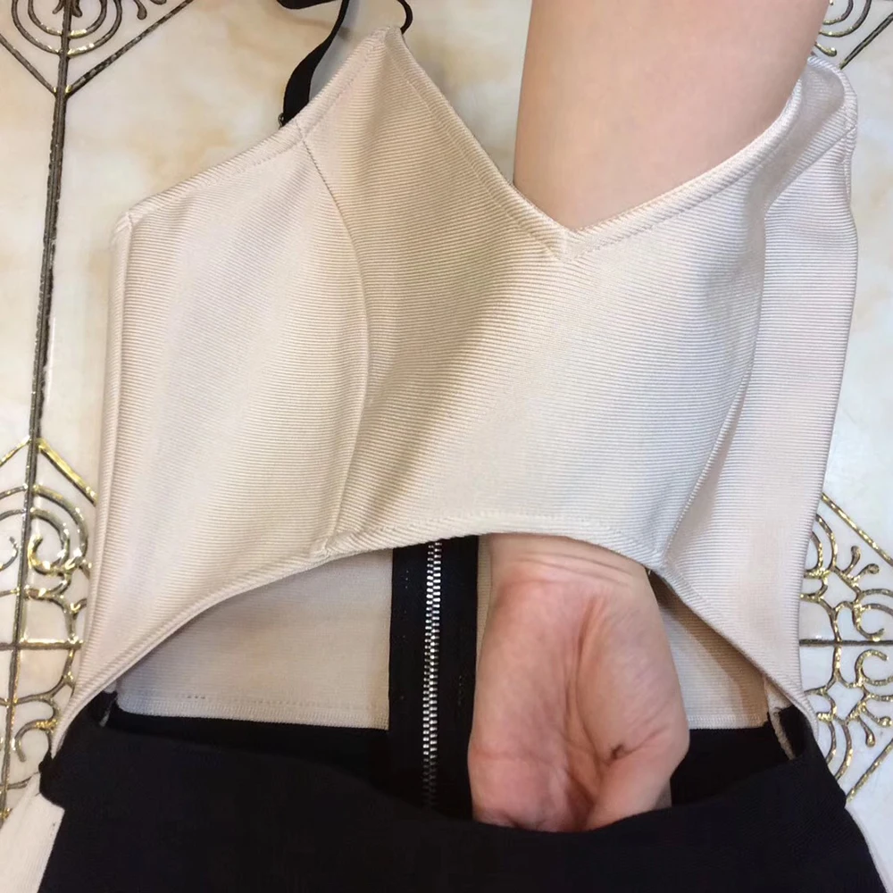 Новинка, летнее женское облегающее Бандажное платье, Vestidos, элегантное, обнаженное, на бретельках, открытое, Клубное платье, платья знаменитостей для вечеринок