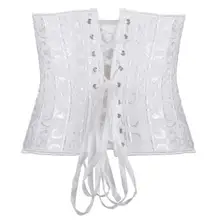 Женские Корсеты с высокой талией, 24 стальных костей, бюстье, корсет под грудь, атласное белье, корсеты для талии, плюс